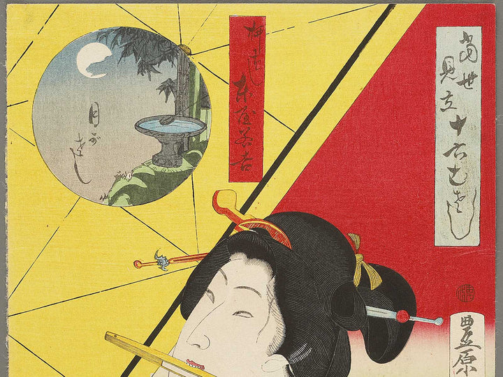 Tsuki gasashi from the series Tosei mitate juroku musashi by Toyohara Kunichika / BJ331-394