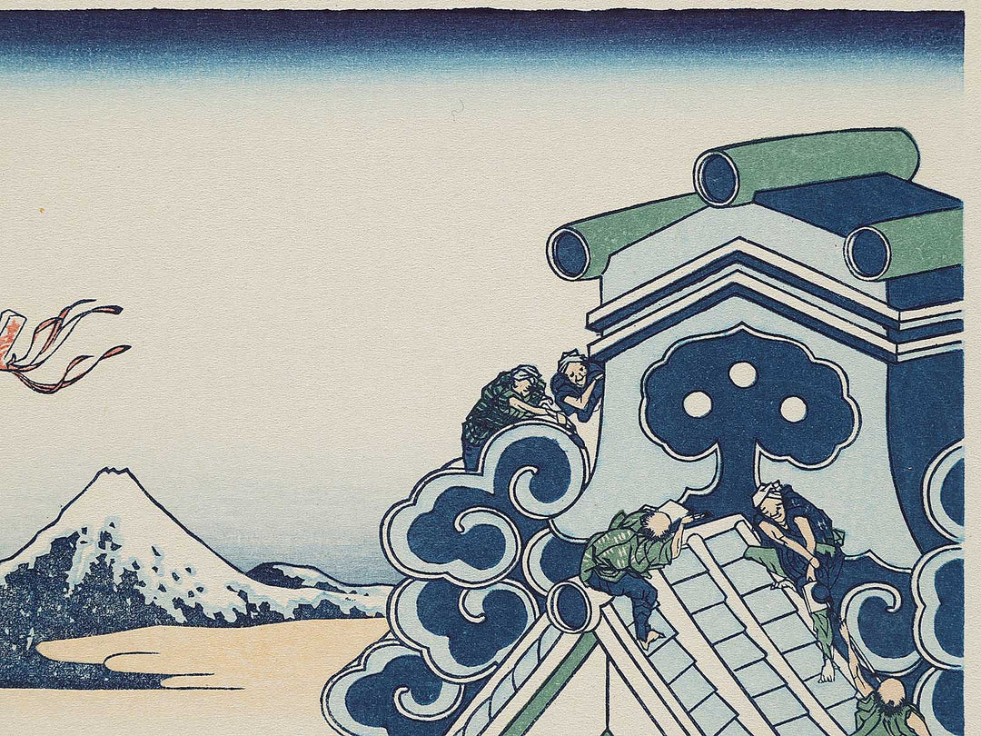 Honganji Temple at Asakusa in Edo from the series Thirty-six Views of Mount Fuji by Katsushika Hokusai, (Medium print size) / BJ303-933