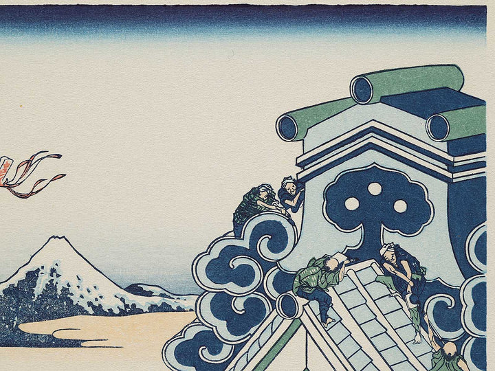 Honganji Temple at Asakusa in Edo from the series Thirty-six Views of Mount Fuji by Katsushika Hokusai, (Medium print size) / BJ303-933