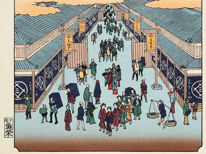 Suruga-cho from the series One Hundred Famous Views of Edo by Utagawa Hiroshige, (Large print size) / BJ337-218