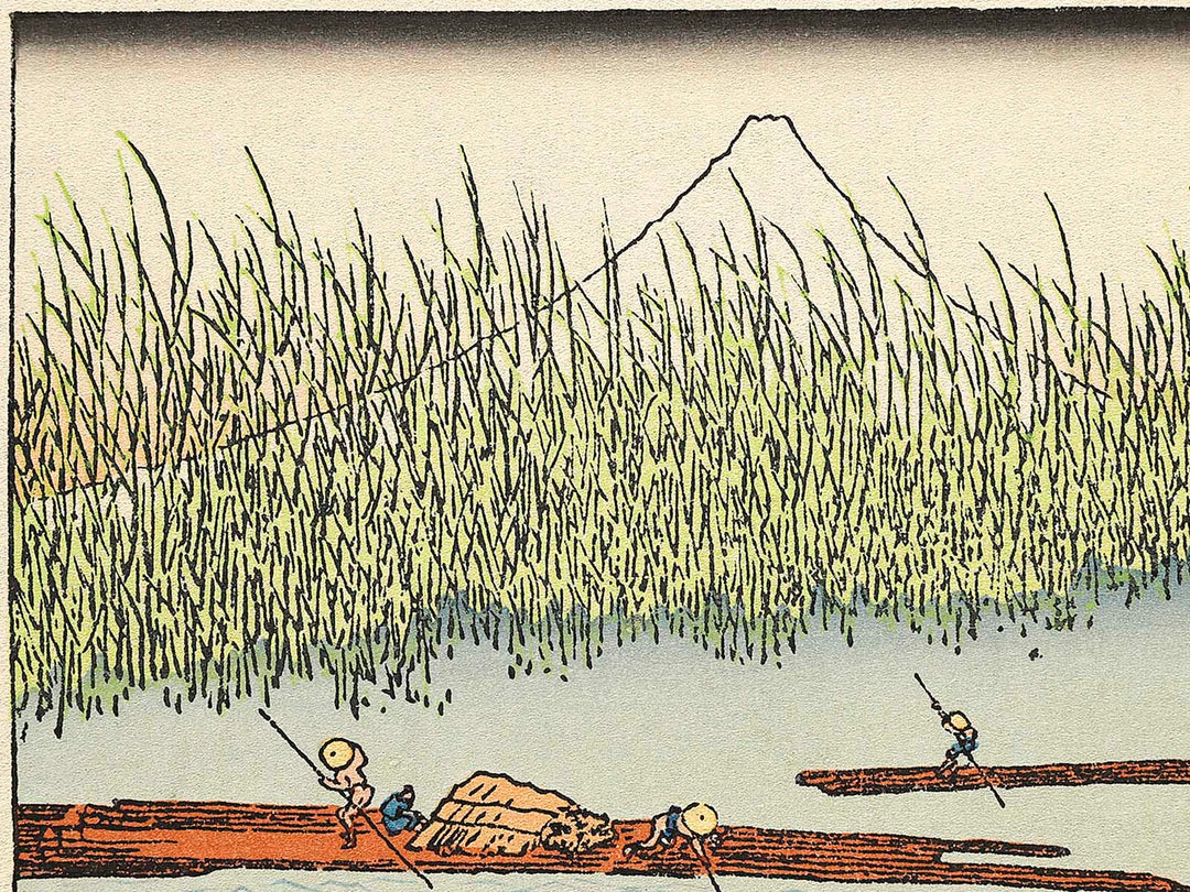 Ashinaka ikada no fuji from the series One Hundred Views of Mount Fuji by Katsushika Hokusai, (Medium print size) / BJ321-755