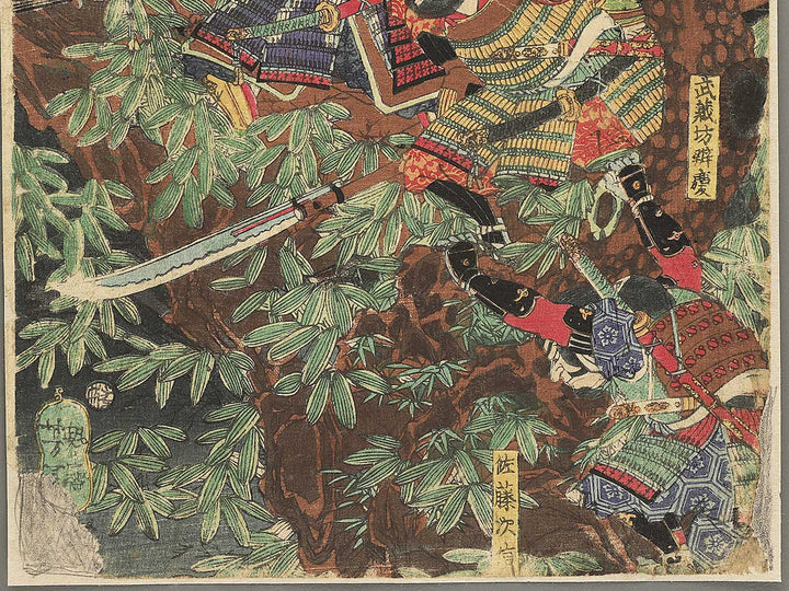 Ichinotani Hiyodorigoe sakaotoshi no zu by Tsukioka Yoshitoshi / BJ347-067