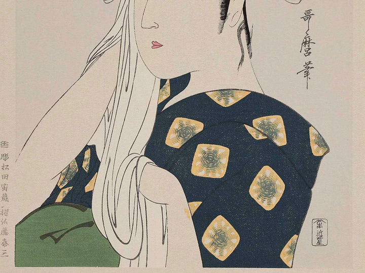 Asahiya goke from the series Komei bijin rokkasen by Kitagawa Utamaro, (Medium print size) / BJ225-757