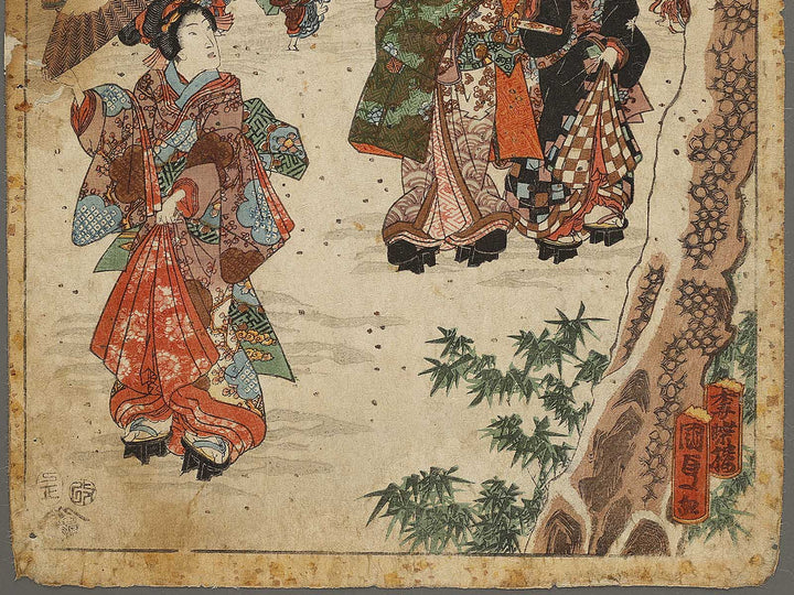 Roku suetsumuhana from the series Murasaki shikibu genji karuta by Baichoro Kunisada / BJ325-857
