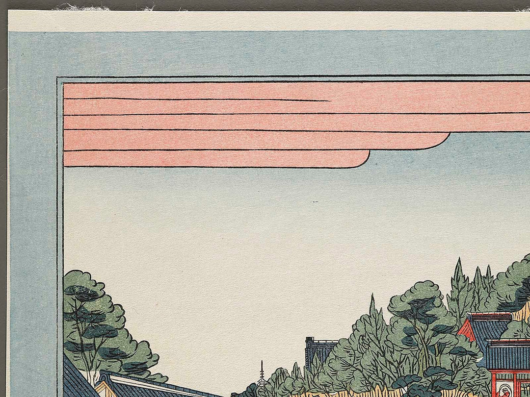 Edo meisho Ueno Niomon no zu by Utagawa Toyoharu, (Medium print size) / BJ330-463
