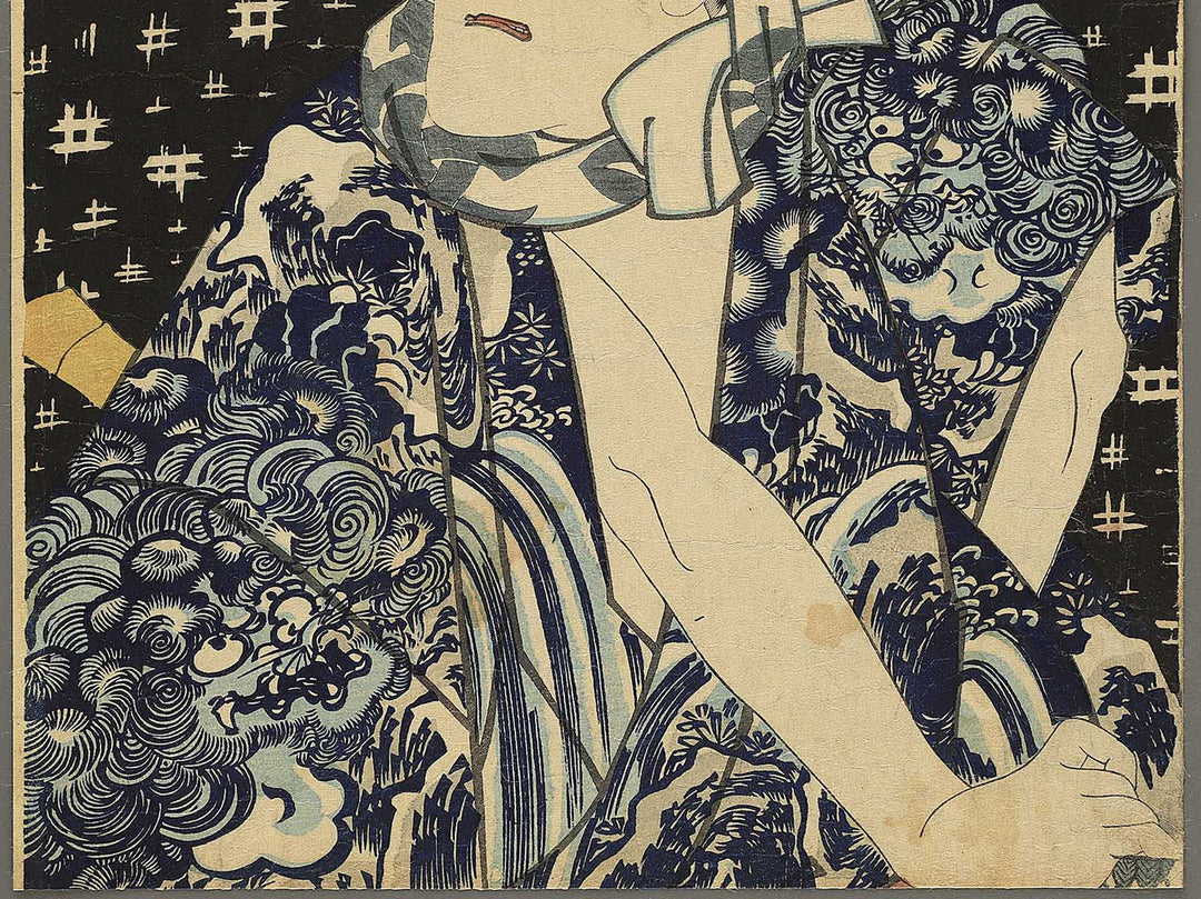 Gonin otoko soroi yukata by Utagawa Kunisada(Toyokuni III) / BJ353-773