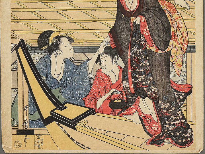 Hashi shita from the series Ryogoku bashi joge by Kitagawa Utamaro, (Medium print size) / BJ349-538
