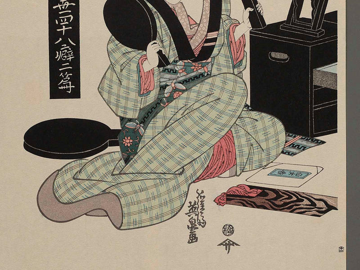 Kamiwo kinisuru kanshakuha onna no kuse from the series Forty-eight Habits by Keisai Eisen, (Large print size) / BJ239-218