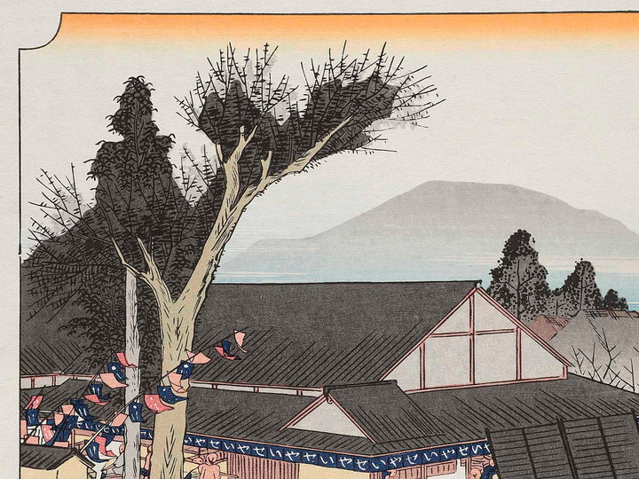 Ishibe from the series The Fifty-three Stations of the Tokaido by Utagawa Hiroshige, (Large print size) / BJ206-430