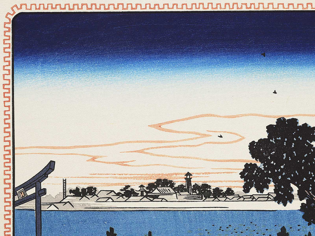 View of the Lotus Pond at Shinobu Hill from the series Famous Places in the Eastern Capital by Utagawa Hiroshige, (Medium print size) / BJ341-852