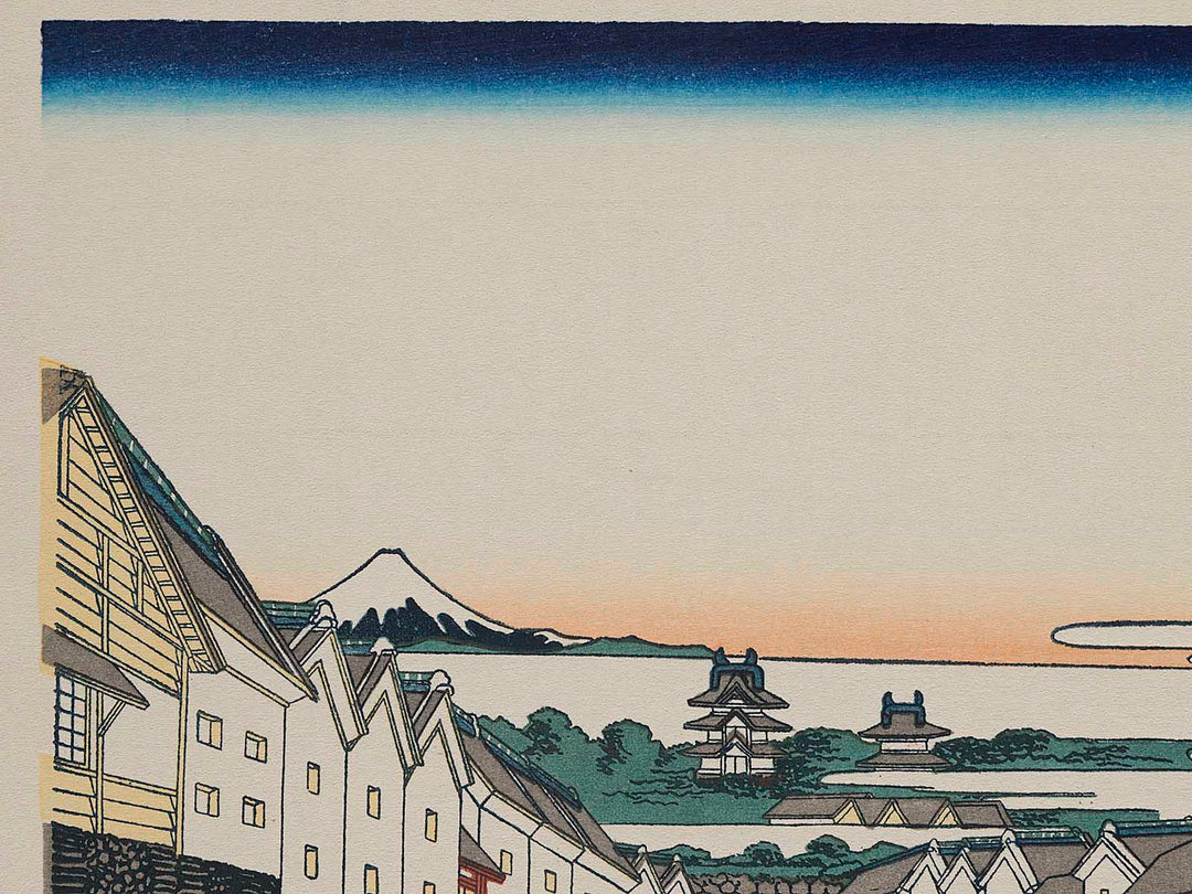 Nihonbashi Bridge in Edo from the series Thirty-six Views of Mount Fuji by Katsushika Hokusai, (Medium print size) / BJ277-627