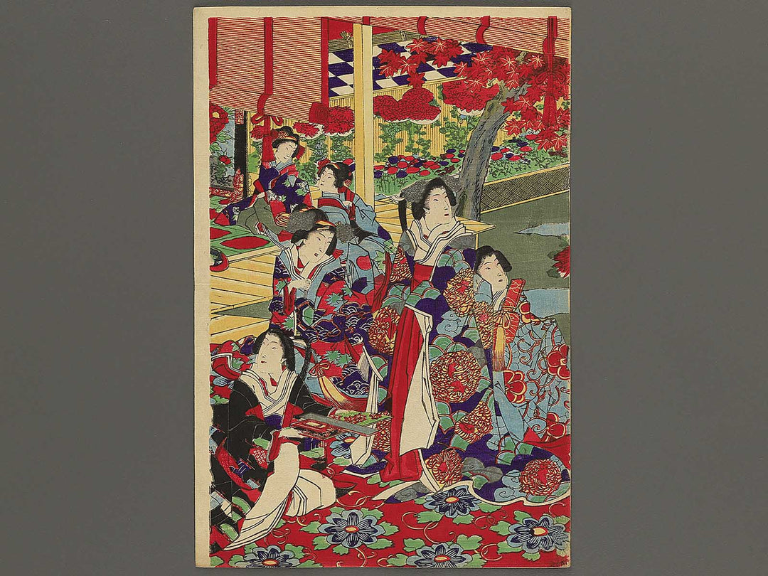 Kiku no sakari kaika no nigiwai by Yoshu Chikanobu / BJ345-373