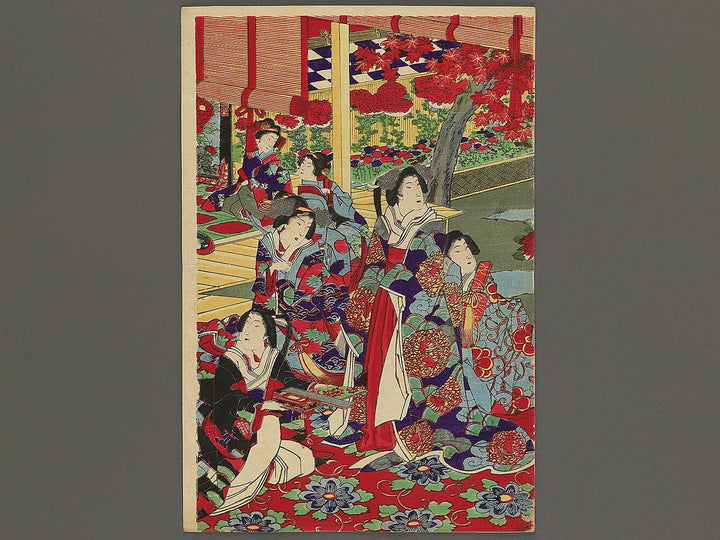 Kiku no sakari kaika no nigiwai by Yoshu Chikanobu / BJ345-373