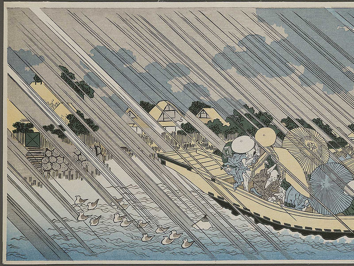 Sumida river in Musashi province from the series Shokoku meisho by Totoya Hokkei, (Medium print size) / BJ326-963