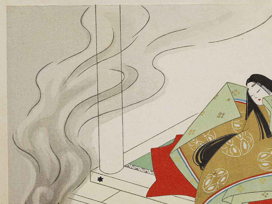 KAGARI-BI(Bonfire) from the series The Tale of Genji by Ebina Masao, (Medium print size) / BJ329-259