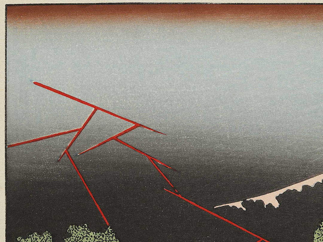 Fuji in a Thunderstorm from the series One Hundred Views of Mount Fuji by Katsushika Hokusai, (Medium print size) / BJ325-038