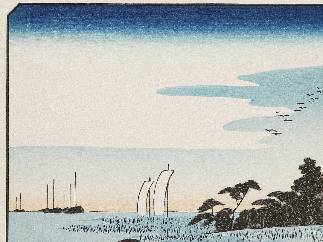 Geese Descending at Haneda from the series Eight Views of the Suburbs of Edo by Utagawa Hiroshige, (Medium print size) / BJ331-303