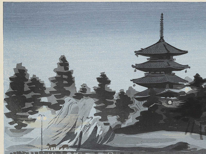 Nara no yoru from the series Seichi shiseki meisho by Tokuriki Tomikichiro, (Large print size) / BJ344-148