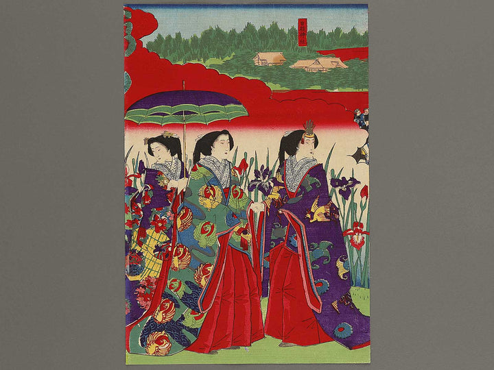 Tokyo Akasaka gyoen hanashobu goyuran narabi ni Takaosan enbo no zu by Utagawa HIroshige III / BJ339-556