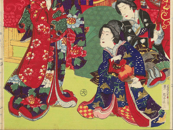 Miyako no haru tori awase no zu by Yoshu Chikanobu / BJ353-003