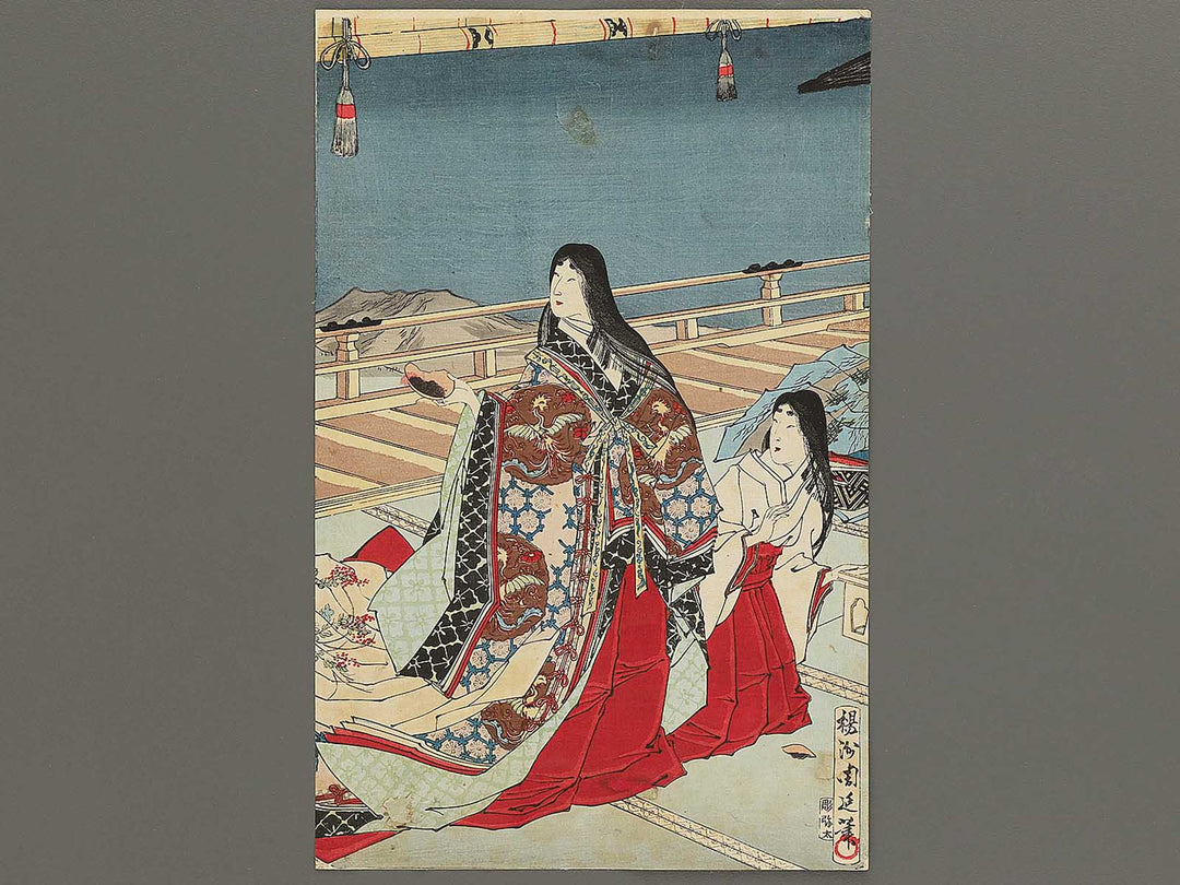 Yoshino kokyo tsukimi goen no zu by Yoshu Chikanobu / BJ347-018