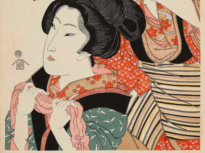 Hiiki wo tanoshimi ni miru te from the series Ukiyo shijuhatte by Keisai Eisen, (Large print size) / BJ318-976