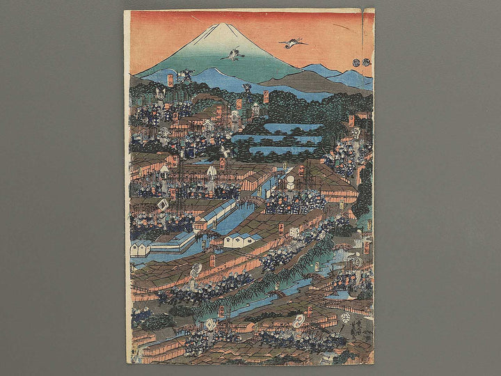 Edo machinami hikeshi no zu by Utagawa Yoshitsuna / BJ349-090