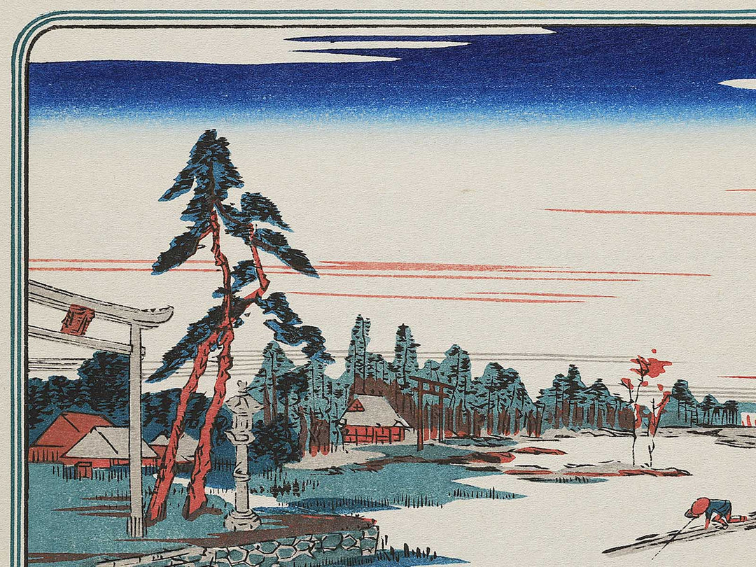 View of late spring at Massaki from the series Famous Places in the Eastern Capital by Utagawa Hiroshige, (Medium print size) / BJ341-761