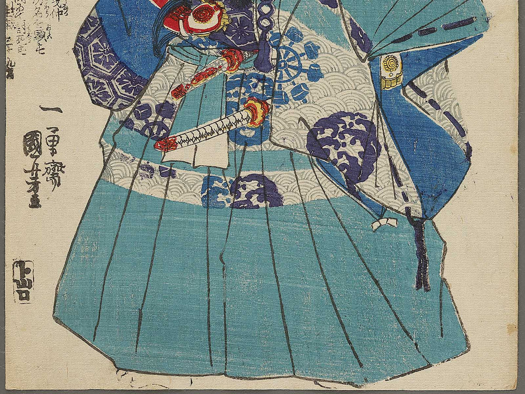 Kajiwara genda Kagesue from the series Buei meiba kurabe by Utagawa Kuniyoshi / BJ334-530