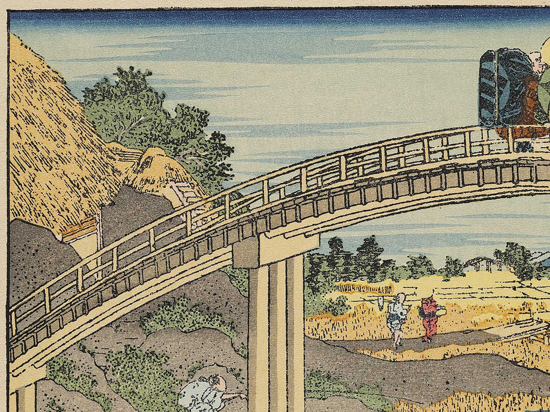 Nanabashi ichiran no fuji from the series One Hundred Views of Mount Fuji by Katsushika Hokusai, (Medium print size) / BJ307-454