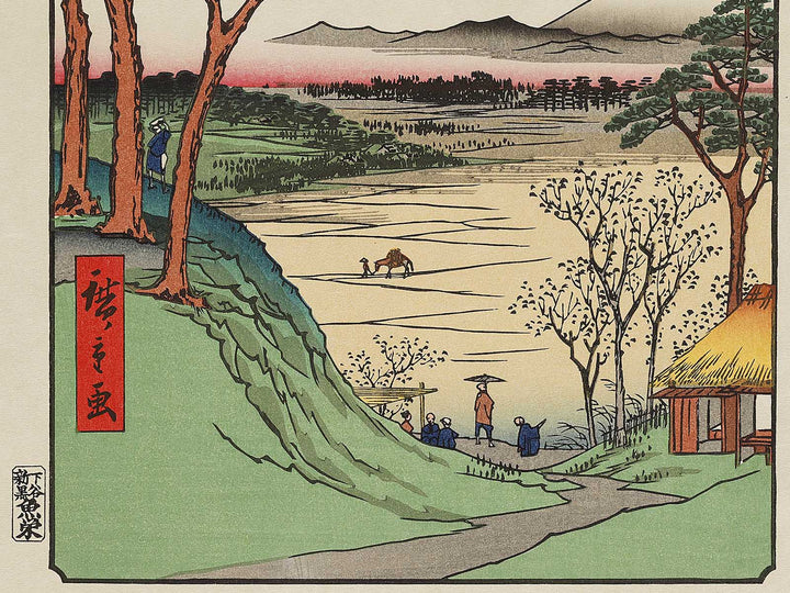 Grandfather's Teahouse, Meguro from the series One Hundred Famous Views of Edo by Utagawa Hiroshige, (Large print size) / BJ337-008