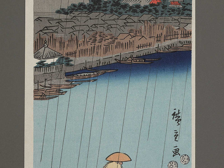 Asaksa gawa kinryuzan enbo from the series Edo meisho by Utagawa Hiroshige, (Small print size) / BJ327-012
