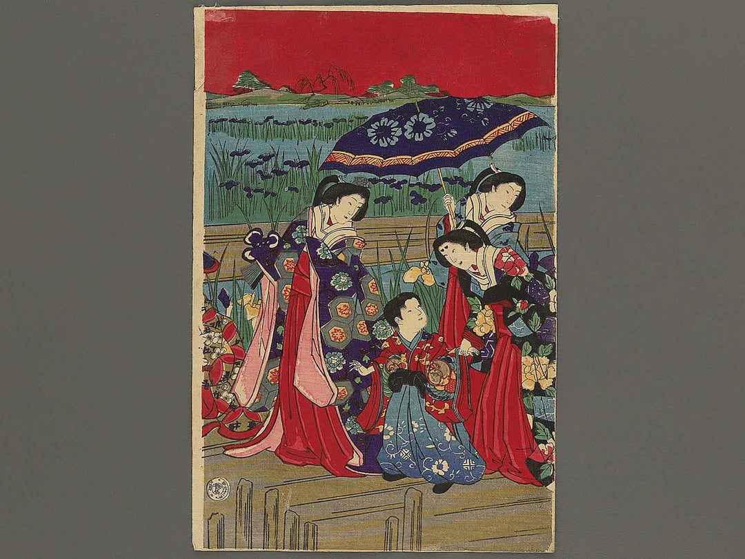 Bijin soroi bana shobu no moyo by Yoshu Chikanobu / BJ345-345