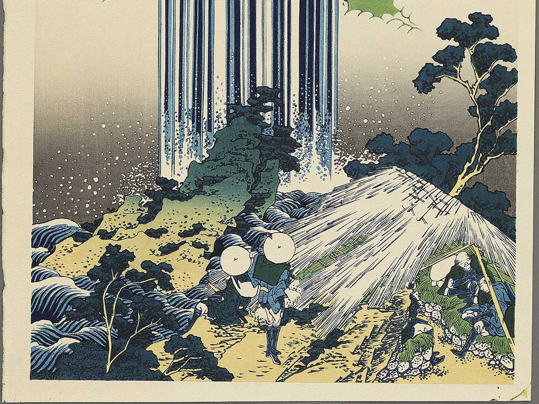 Mino no kuni yoro no taki from the series Shokoku taki meguri by Katsushika Hokusai, (Large print size) / BJ344-771