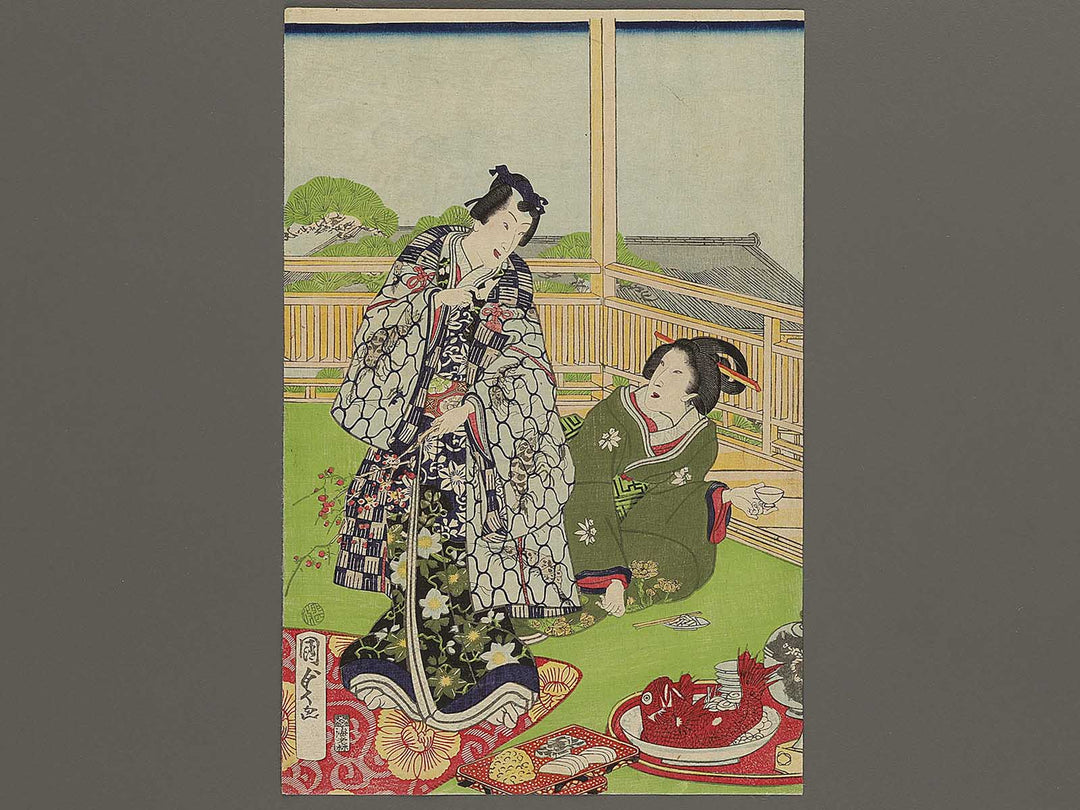 Yanagibashi Yokokawa from the series Genji mitate umegae by Utagawa Kunisada II / BJ333-354