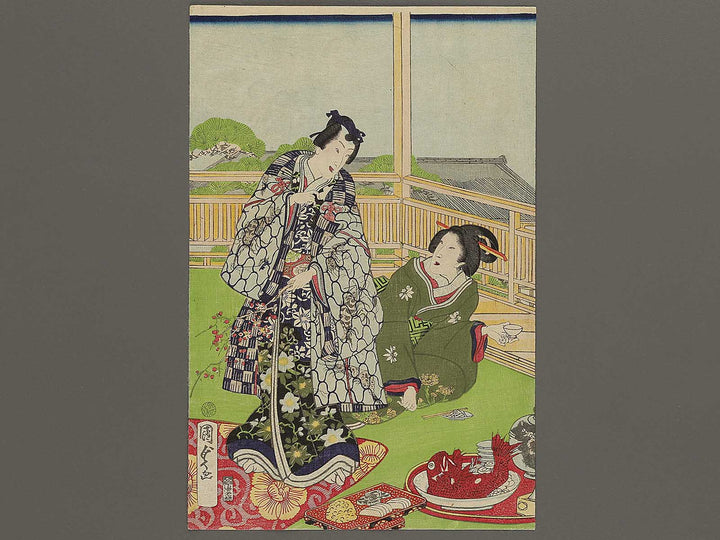 Yanagibashi Yokokawa from the series Genji mitate umegae by Utagawa Kunisada II / BJ333-354