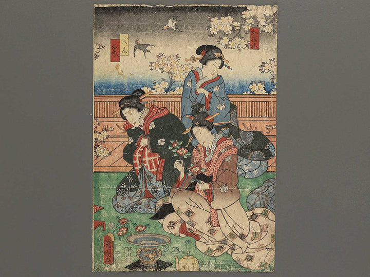 Kaneko Iseya nikai no zu by Utagawa Kuniaki / BJ342-384