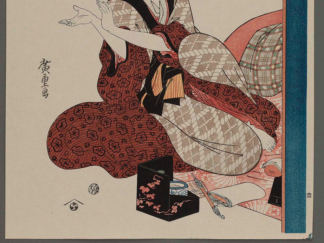 Roka no kureyuki from the series Eight Views of Figures Inside and Outside by Utagawa Hiroshige, (Large print size) / BJ240-149