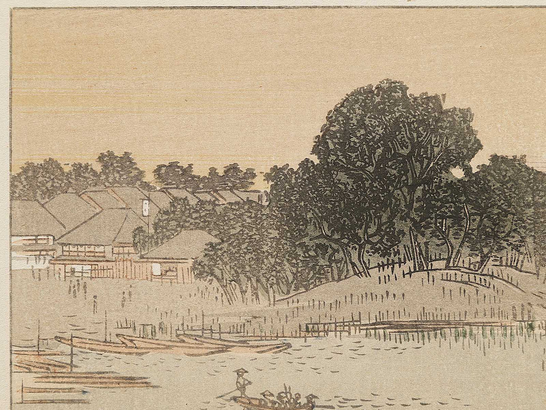 Rokugogawa watashi bune from the series Ehon edo miyage by Utagawa Hiroshige, (Large print size) / BJ332-080