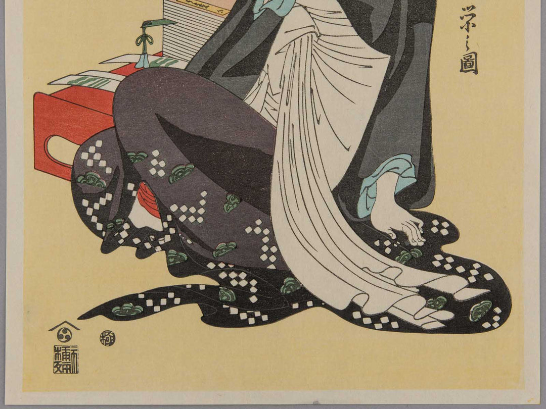 Echizenya Morokoshi from the series Seiro bijin rokkasen by Chobunsai Eishi, (Large print size) / BJ227-073