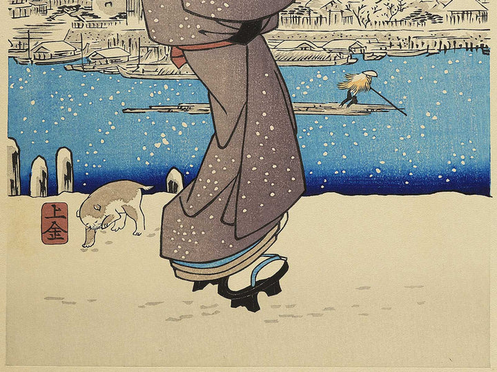 Asakusa no bosetsu from the series Meisho Edo hakkei by Utagawa Hiroshige, (Medium print size) / BJ330-624