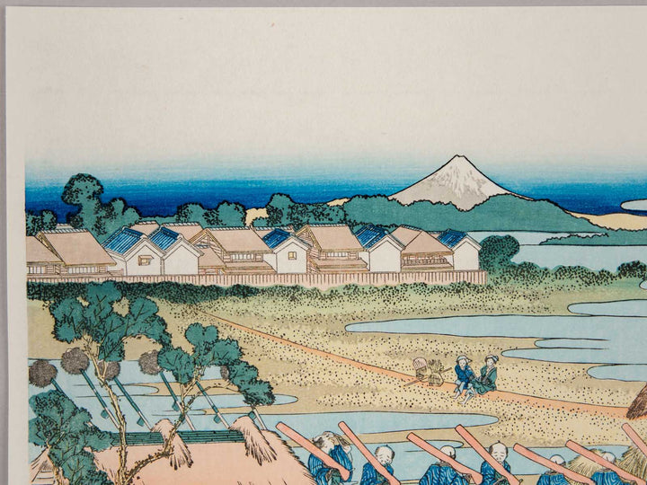 Mount Fuji seen in the Distance from Senju Pleasure Quarter from the series Thirty-six Views of Mount Fuji by Katsushika Hokusai, (Medium print size) / BJ238-644