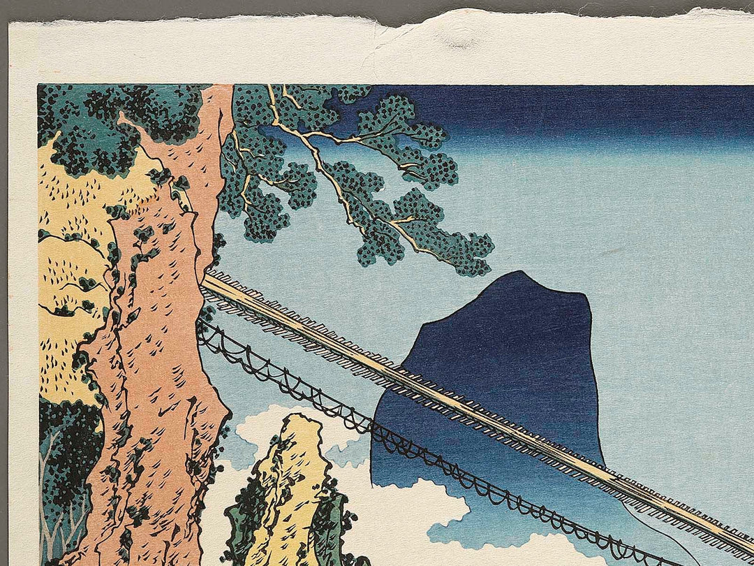 Hietsu no sakai tsuribashi from the series Shokoku meisho kiran by Katsushika Hokusai, (Large print size) / BJ337-491