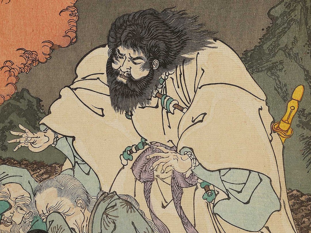 Susanoo no mikoto from the series Azumanishiki chuya kurabe by Yoshu Chikanobu / BJ341-096