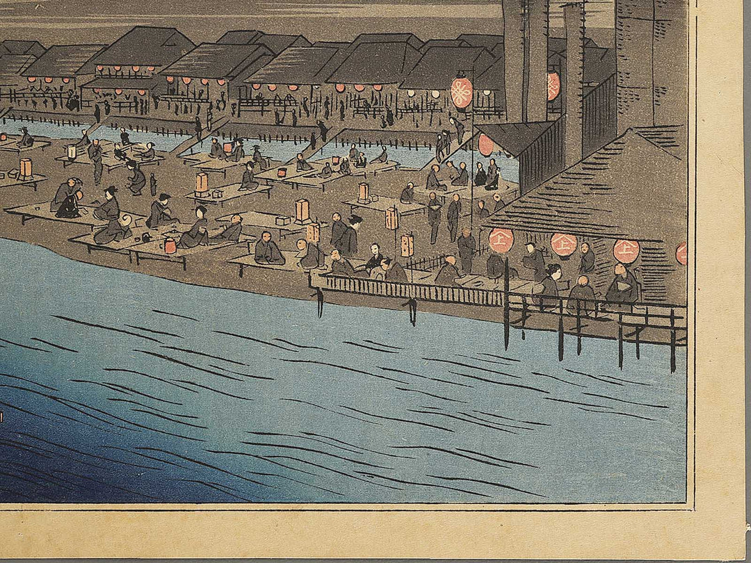 Shijo gawara yusuzumi from the series Kyoto meisho no uchi by Utagawa Hiroshige / BJ340-088