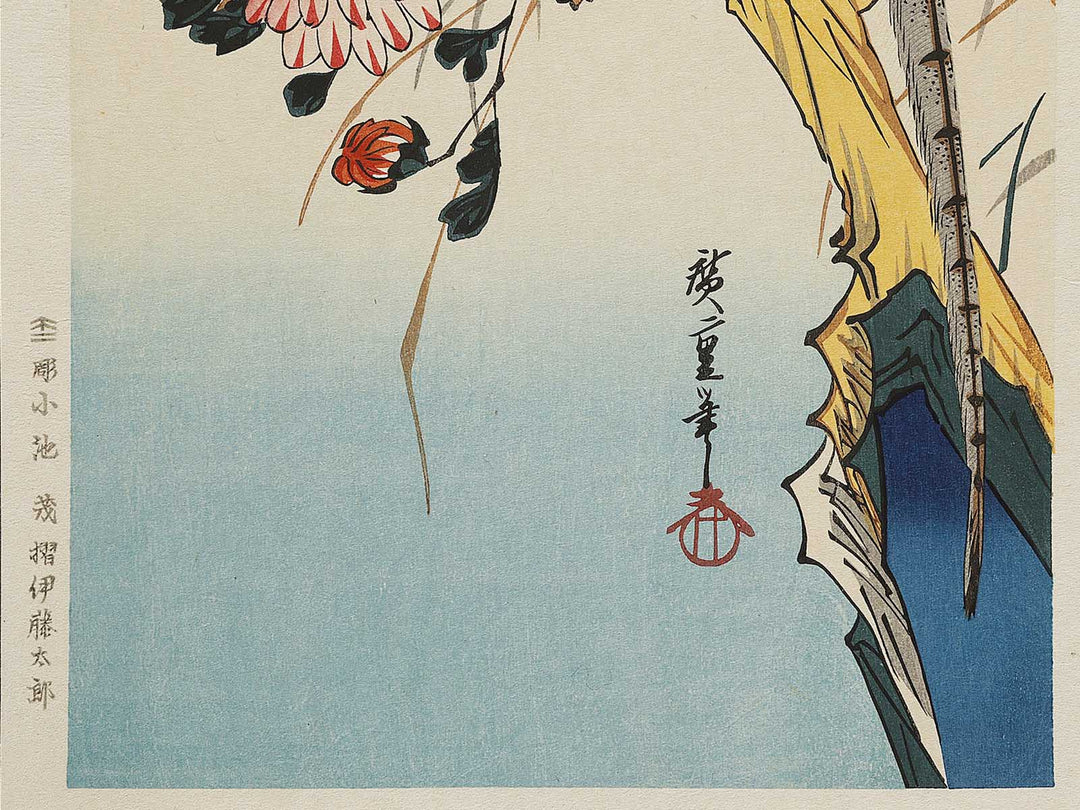 Chrysanthemum & pheasant by Utagawa Hiroshige, (Medium print size) / BJ328-111
