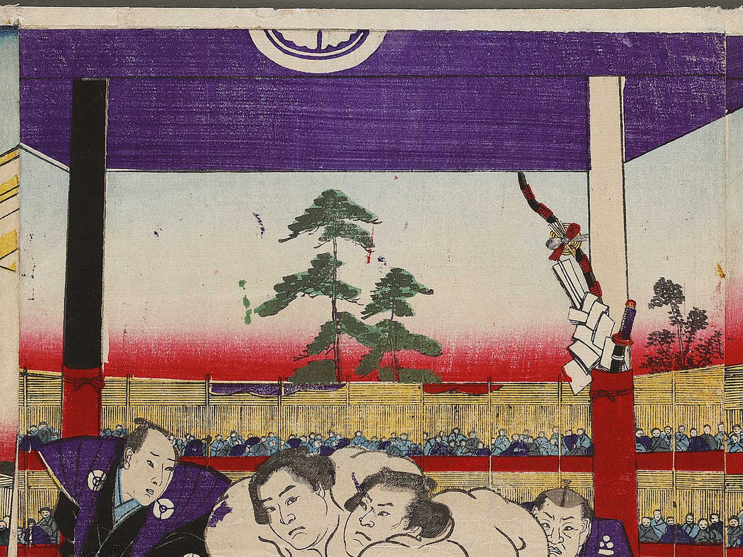 Kanjin ozumo torikumi no zu by Utagawa-school / BJ323-799