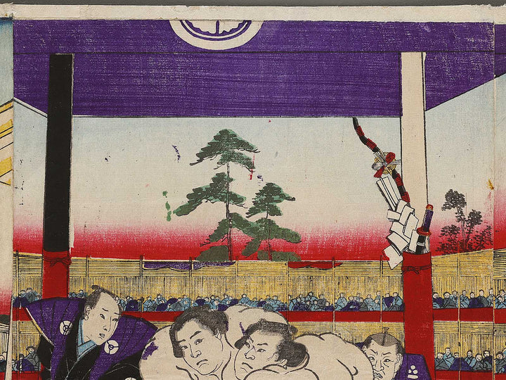 Kanjin ozumo torikumi no zu by Utagawa-school / BJ323-799