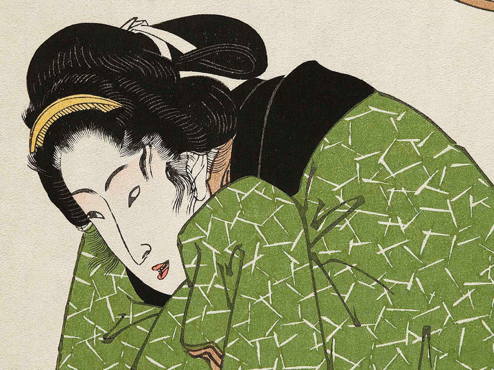 Sanbashi no akiduki  from the series Eight Views of Figures Inside and Outside by Utagawa Hiroshige, (Large print size) / BJ326-256