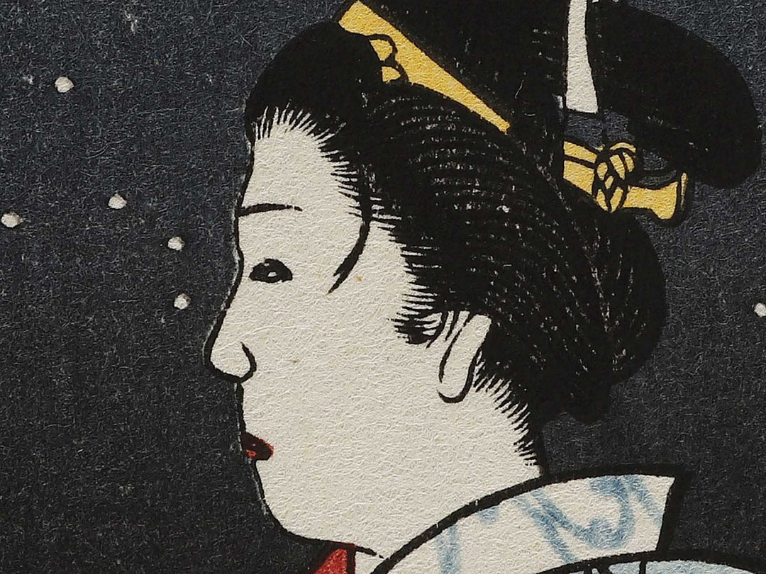 Night View of Matsuchiyama and Sanya Canal from the series One Hundred Famous Views of Edo by Utagawa Hiroshige, (Large print size) / BJ337-134